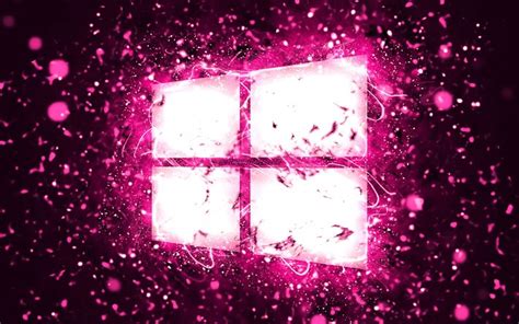 Download Wallpapers 4k Windows 10 Purple Background Windows Logo Images