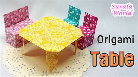 Origami Table How To Make A Paper Table Diy Tutorial Youtube