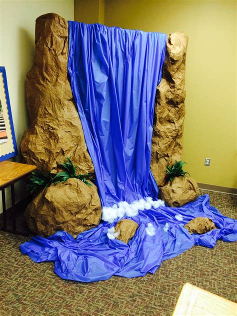Camping decorations themes are nature inspired. Water from the rock idea | Vbs crafts, Vbs themes, Camp vbs