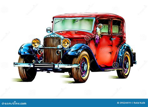 Old Classic Car Retro Vintage Stock Illustration Image 39524419