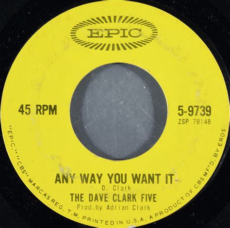 The Dave Clark Five Any Way You Want It Crying Over You 1964