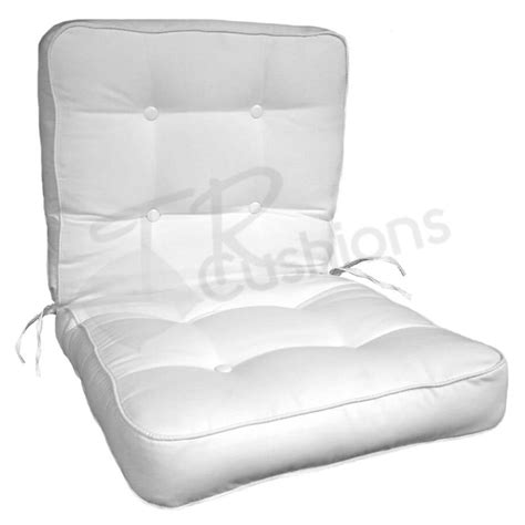 Button Tufted Box Edge Chair Cushion 20x39x4