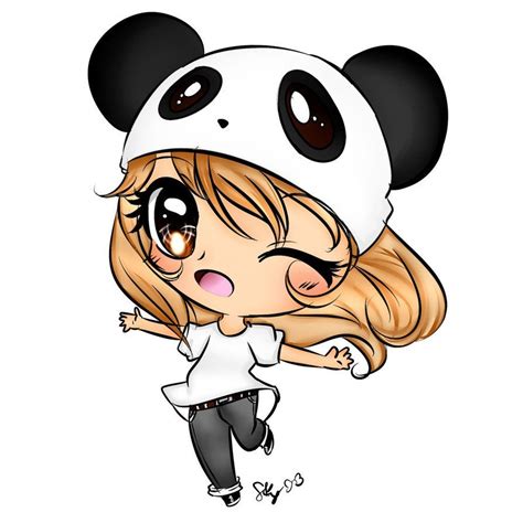 Panda Girl Anime Chibi Chibi Desenhos De Animais Fofinhos