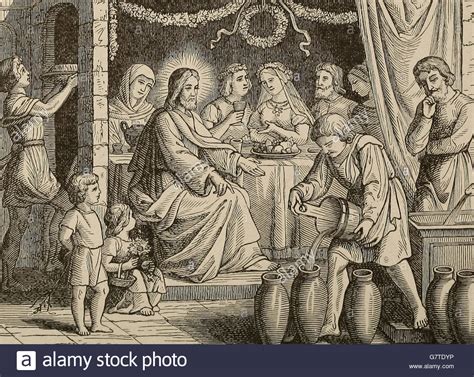 Jesus Turns Water Into Wine At The Wedding Feast At Cana Stock Photo Royalty Free Image