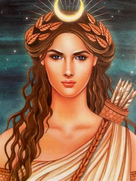 The Goddess Diana Day 31 Greek Goddess Art Artemis Goddess Moon