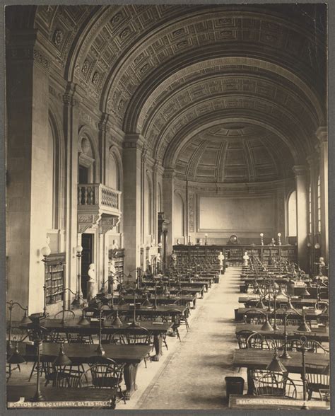 Bates Hall Main Reading Room Boston Public Library Digital Commonwealth