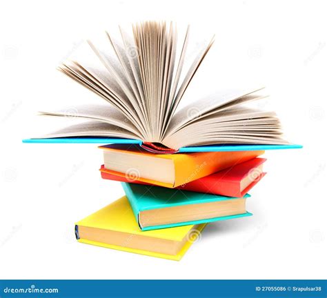 Multi Coloured Books And Open Book Stock Photo Image Of Information