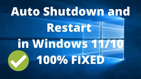 How To Fix Auto Shutdown Restart Problem On Windows 10 In 2021