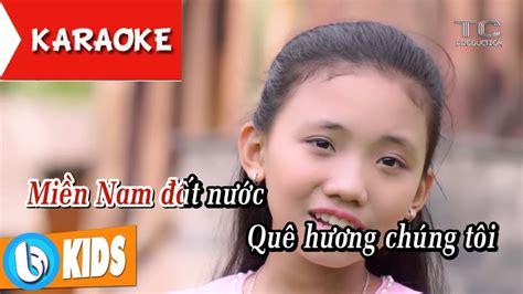 Karaoke Việt Nam Quê Hương Tôi Tone Nữ Youtube