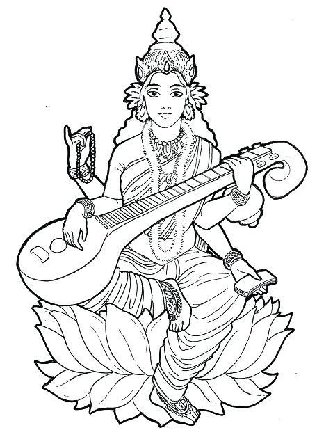 Hindu Gods Coloring Pages At Free Printable