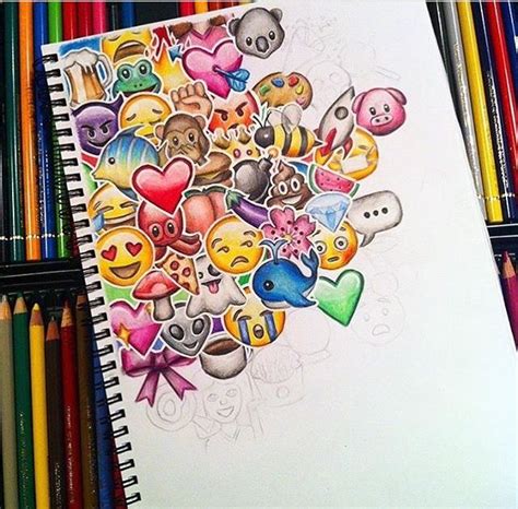 Drawing Emoji Doodle Art Download Free Mock Up