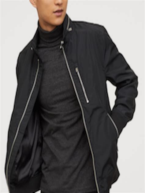Buy Handm Men Black Nylon Blend Bomber Jacket Jackets For Men 11494414