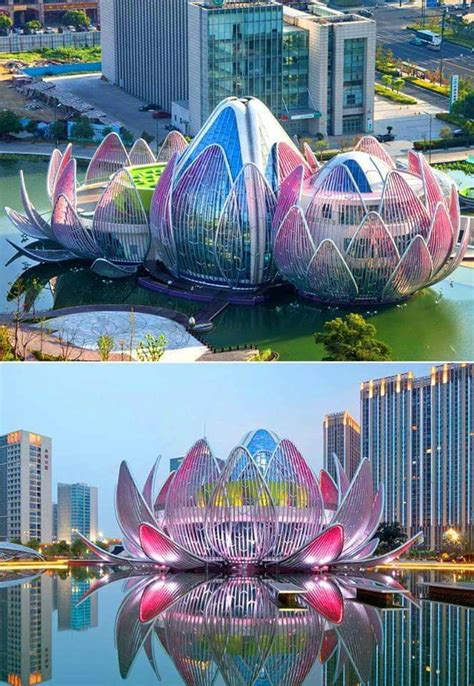Lotus Building In Wujin China Architecture Unique Futuristic