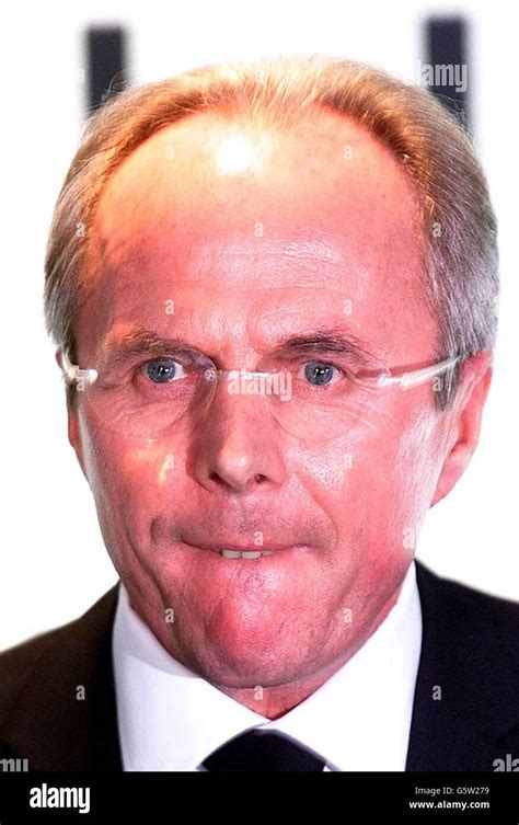 England Coach Sven Goran Eriksson At A Press Conference To Unveil A World Cup Suit In London