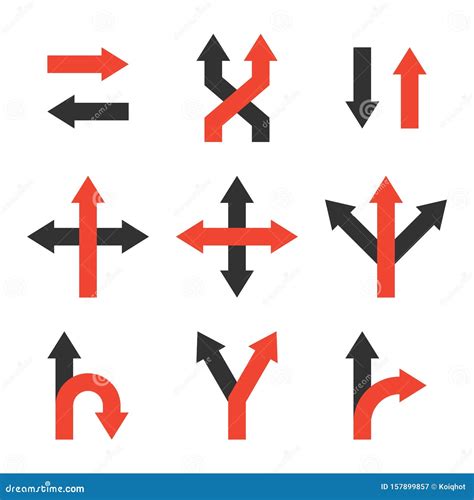 Decide Icons Set Making A Decision Symbol Stock Vector Illustration