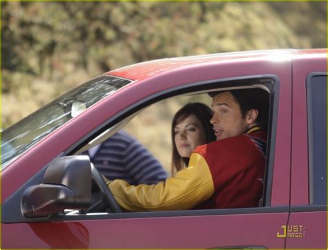 Tom Welling And Erica Durance Filming The Episode Of Smallville Clois Photo