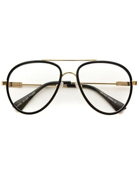 women s sunglasses aviator large vintage inspired aviator clear lens glasses gold black
