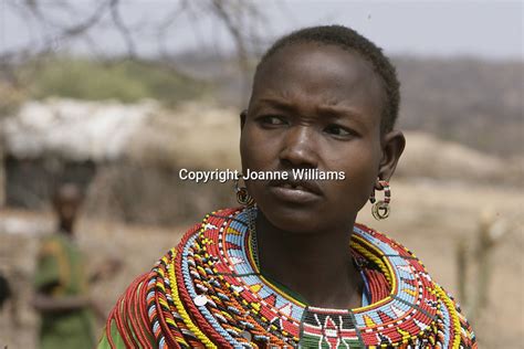 African Natives Masai Tribe People Masai Village Bright Costumes