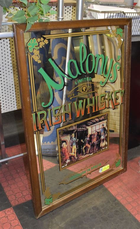 Maloneys Irish Whiskey Bar Mirror