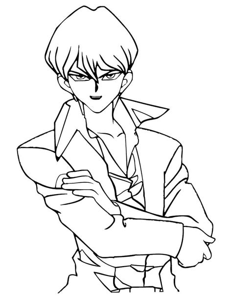 Seto Kaiba From Yu Gi Oh Coloring Page Netart Coloring Pages The Best Porn Website
