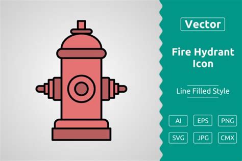Vector Fire Hydrant Filled Outline Icon Graphic By Muhammad Atiq