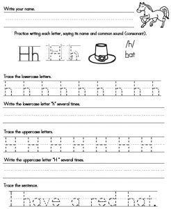 alphabet handwriting sheets  kindergarten coloring pages