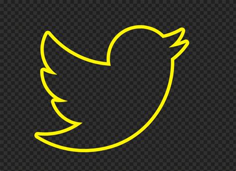 Hd Yellow Outline Twitter Bird Logo Icon Png Citypng