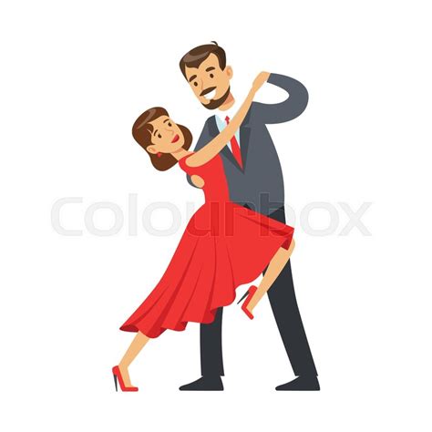 Professional Dancer Couple Dancing Stock Vector Colourbox