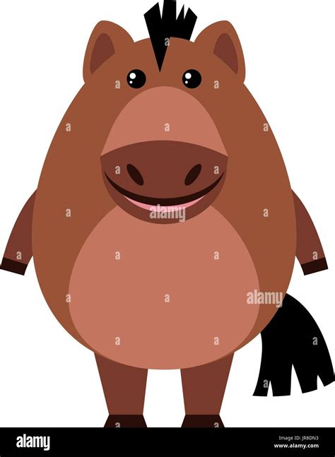 Brown Pony On White Background Illustration Stock Vector Image And Art