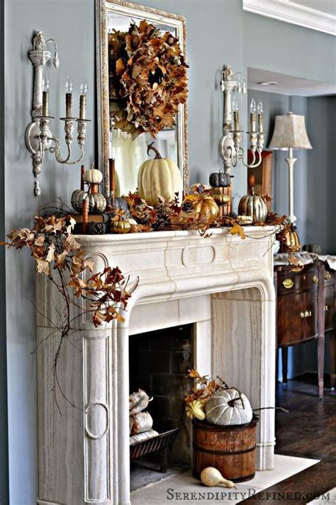 20 Beautiful Fall Fireplace Mantel Decor Ideas Sweetyhomee
