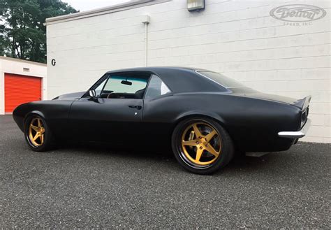 Mysterious Black Matte Chevy Camaro With Carbon Fiber Hood —