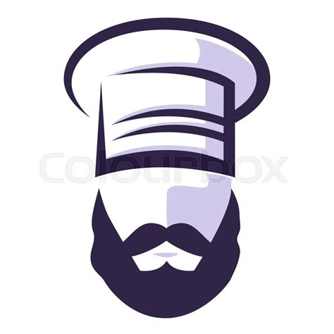 Chef With Mustache And Beard Vector Stock Vector Colourbox