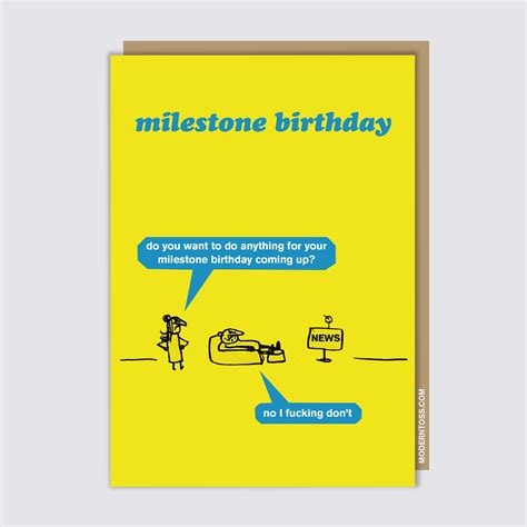 Milestone Birthday Card Modern Toss