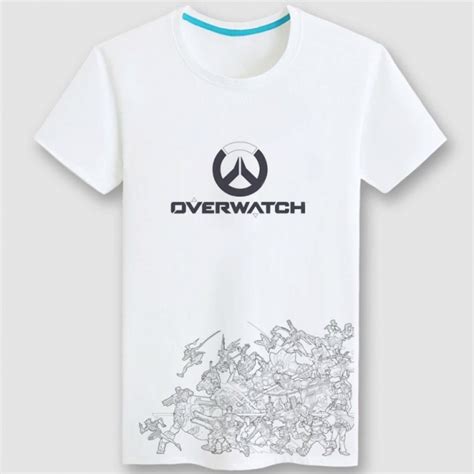 Overwatch Game Logo T Shirts For Couple White Tee Wishining
