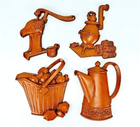 vintage 1960 s 4 pc sexton cast metalware kitchen wall decor set made in usa 28 95 picclick