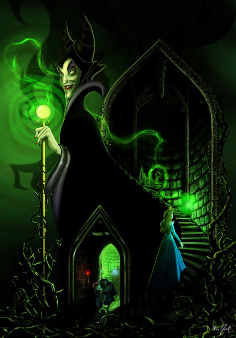 Sleeping Beauty Touch The Spindle Maleficent By Chris Darril On Deviantart Disney Artwork