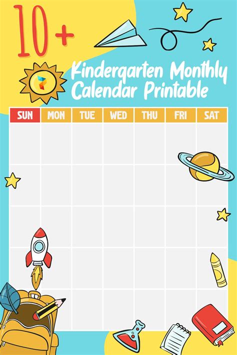 10 Best Kindergarten Monthly Calendar Printable Pdf For Free At Printablee