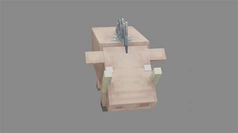 3d Model Minecraft Hoglin Vr Ar Low Poly Cgtrader