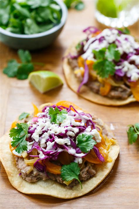Vegetable And Bean Tostadas Love And Olive Oil