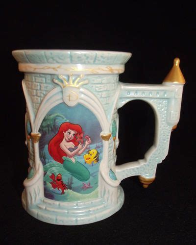 Disney Parks Exclusive The Little Mermaid Castle Mug Princess Ariel
