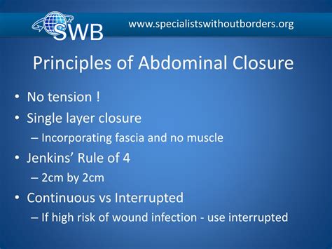 Ppt Closing The Abdomen Powerpoint Presentation Free Download Id