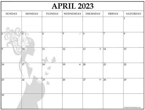 April 2022 Pregnancy Calendar Fertility Calendar