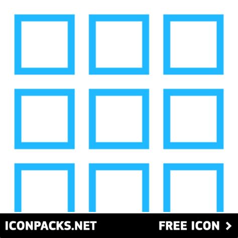 Free Blue Grid Squares Outline Svg Png Icon Symbol Download Image