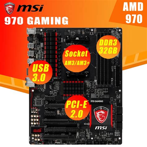 Socket Am3am3 Msi 970 Gaming Motherboard Ddr3 32gb Usb20 Usb30 970 Desktop Amd 970 Mainboard