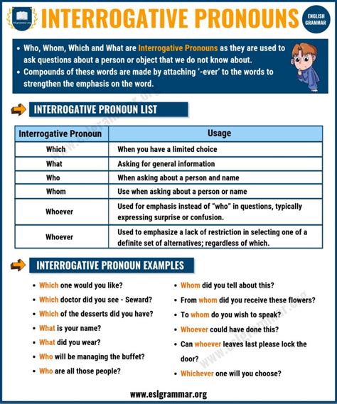 Interrogative Pronouns And Adjectives Worksheets