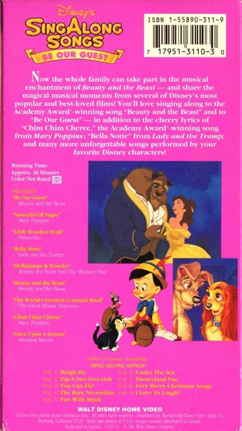 Disney Sing Along Songs Be Our Guest