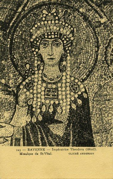 St Theodora Mosaic Icon Ravenne Impératrice Theodora Détail