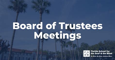 Board Of Trustees Meetings Fsdb