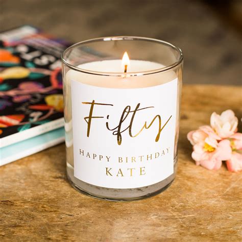 50th Birthday Candle Personalised T