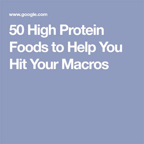50 high protein foods to help you hit your macros high protein recipes protein foods high